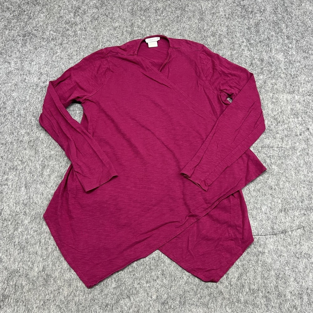 Hot Cotton Pullover Womens Small Long Sleeve Asymmetrical Hem Lightweight Top